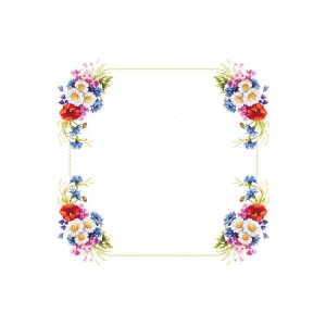 GU 10433 Cross stitch pattern - Tablecloth with wild flowers