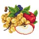 AN 8261 Aida z nadrukiem - Jabłka z winogronami