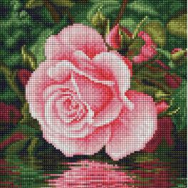 M AZ-1704 Zestaw do diamond painting - Róża nad wodą