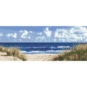 K 10283 Kanwa z nadrukiem - Morska plaża