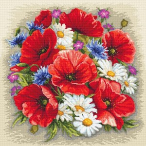 W 10634 Cross stitch pattern PDF - Summer magic of flowers