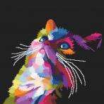 GC 10637 Wzór graficzny - Kolorowy kot