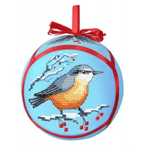 GU 10290 Cross stitch pattern - Christmas ball with a bird