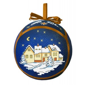 GU 10288 Printed cross stitch pattern - Christmas ball with a town