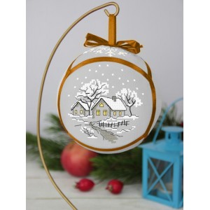GU 10287 Cross stitch pattern - Christmas ball with huts