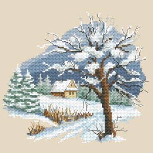 W 10297 Cross stitch pattern PDF - Seasons - Beautiful winter