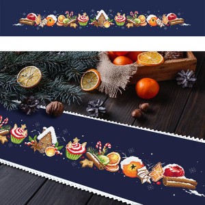 GU 10443 Cross stitch pattern on paper - Long winter table runner