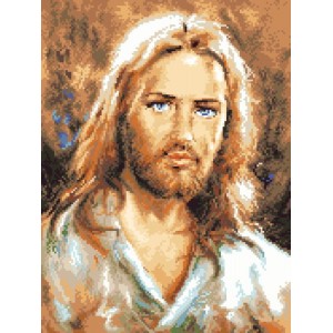 Wzór do haftu drukowany - Jezus Chrystus
