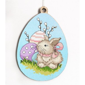 GC 10316 Printed cross stitch pattern - Egg with Easter bunny
