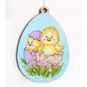 GC 10315 Printed cross stitch pattern - Egg with chicks