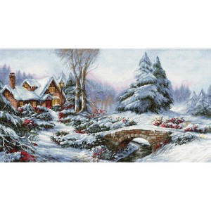 LS BU5002 Cross stitch kit - Winter landscape