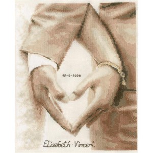 VPN-0187247 Cross stitch kit - The heart of the newlyweds