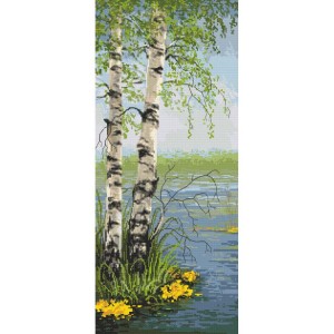 K 10459 Tapestry canvas - Spring birches
