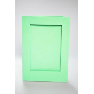 944-13 Big card with a rectangular passe-partout pastel-green