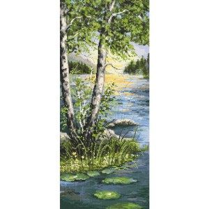 W 10468 Cross stitch pattern PDF - Summer birches