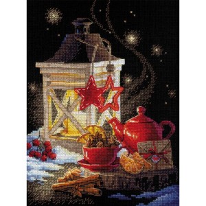 RIO 1977 Cross stitch kit with mouline - Winter tea time