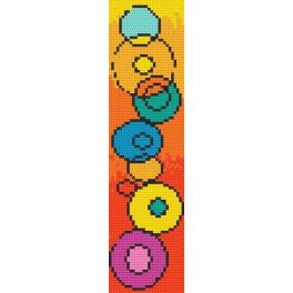 S 10187 Wzór do haftu na smartfona - Zakładka - Gra w kolory