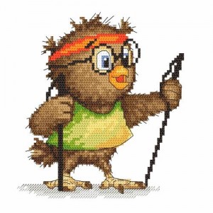 Cross stitch pattern for a phone - Little owl - Walker