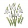 Cross stitch pattern for a phone - Spring snowdrop